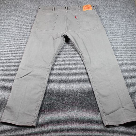 Levi’s 513 Jeans Mens 38x30 Gray Slim Straight Stretch Denim - Picture 6 of 11